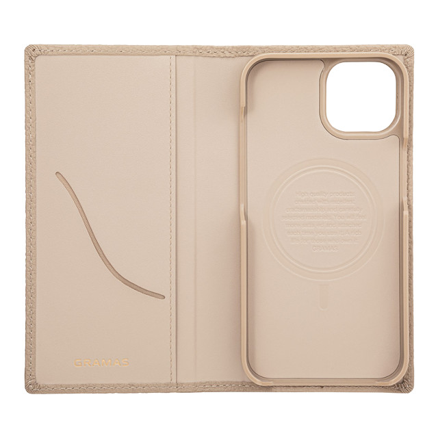 【iPhone14/13 ケース】“G-FOLIO” シュランケンカーフレザー フォリオケース (グレージュ)goods_nameサブ画像