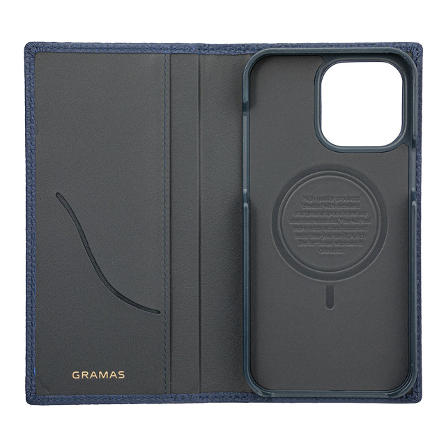 【iPhone14 Pro Max ケース】“G-FOLIO” シュランケンカーフレザー フォリオケース (ネイビー)goods_nameサブ画像