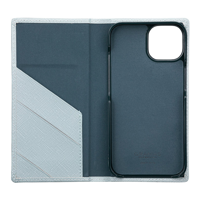 【iPhone14/13 ケース】“G-FOLIO” サフィアーノPUレザー フォリオケース (ブルーグレー)goods_nameサブ画像