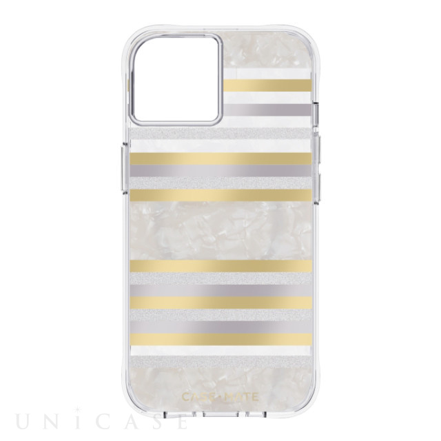 【iPhone14/13 ケース】MagSafe対応・抗菌・3.0m落下耐衝撃 Pearl Stripes