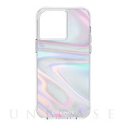 【iPhone14 Pro Max ケース】抗菌・3.0m落下耐衝撃 Soap Bubble (Iridescent)