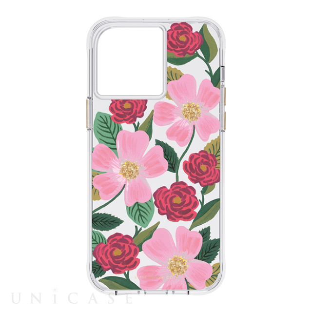 【iPhone14 Pro Max ケース】RIFLE PAPER CO. 抗菌・3.0m落下耐衝撃 (Rose Garden)