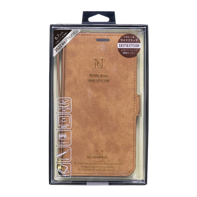 【iPhone14 Plus ケース】手帳型ケース Style Natural (Camel)goods_nameサブ画像