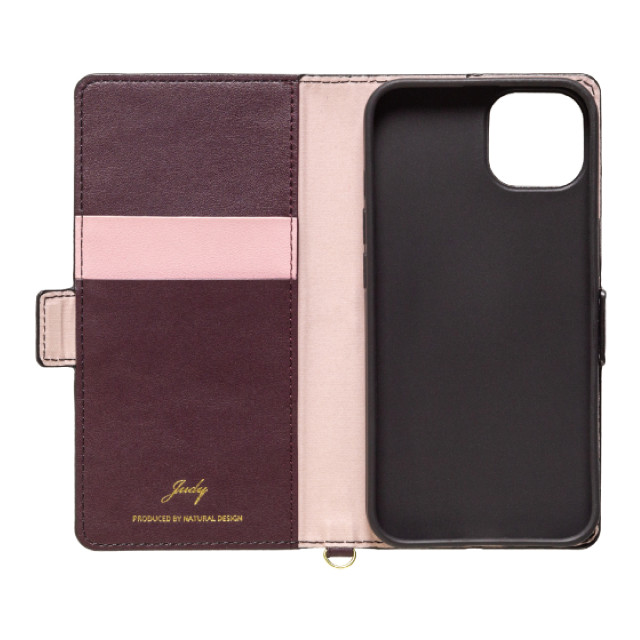 【iPhone14/13 ケース】手帳型ケース JUDY (Pink × Brown)サブ画像