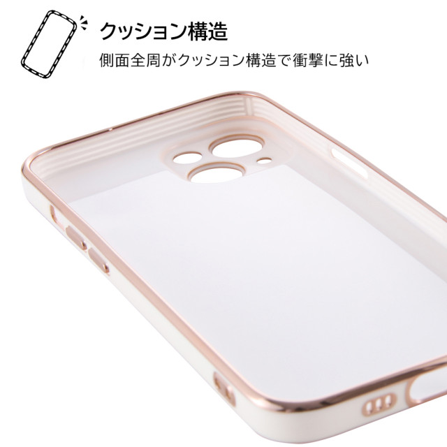 【iPhone14 ケース】TPUソフトケース メタリック Felame (ホワイト/ピンクゴールド)goods_nameサブ画像
