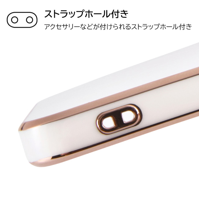 【iPhone14 Pro ケース】TPUソフトケース メタリック Felame (ホワイト/ピンクゴールド)サブ画像