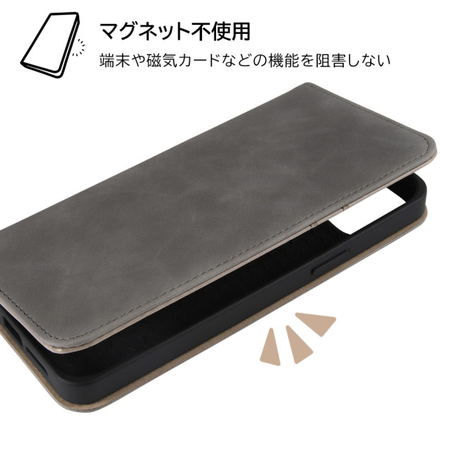 【iPhone14 Plus ケース】耐衝撃 手帳型レザーケース Raffine (グレー)goods_nameサブ画像