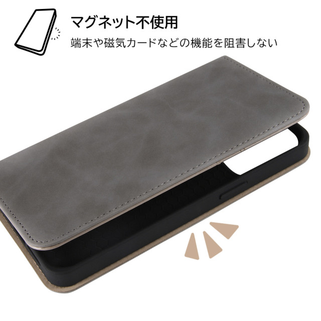 【iPhone14 Pro Max ケース】耐衝撃 手帳型レザーケース Raffine (グレー)goods_nameサブ画像