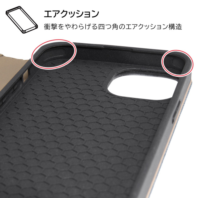 【iPhone14/13 ケース】耐衝撃 手帳型デニムケース (インディゴブルー)goods_nameサブ画像