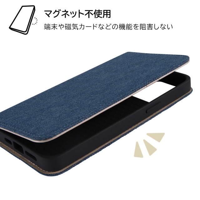 【iPhone14 Pro Max ケース】耐衝撃 手帳型デニムケース (ブルー)goods_nameサブ画像