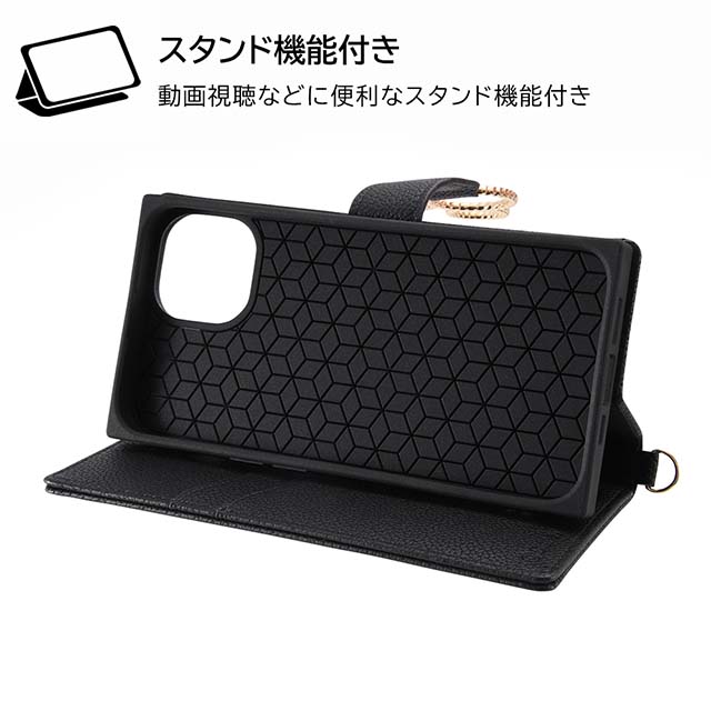 【iPhone14/13 ケース】ディズニーキャラクター/耐衝撃 手帳型レザーケース  KAKU Ring (ミッキー_ミツマル/ベージュ)サブ画像