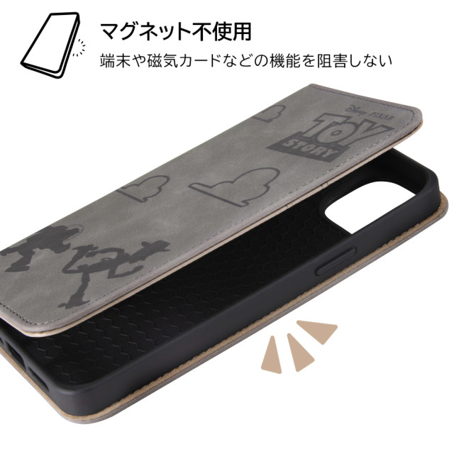 【iPhone14 Plus ケース】ディズニーキャラクター/耐衝撃 手帳型レザーケース Raffine (プー_モノトーン)goods_nameサブ画像