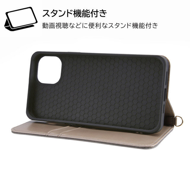 【iPhone14 Plus ケース】ディズニーキャラクター/耐衝撃 手帳型レザーケース Raffine (プー_モノトーン)goods_nameサブ画像