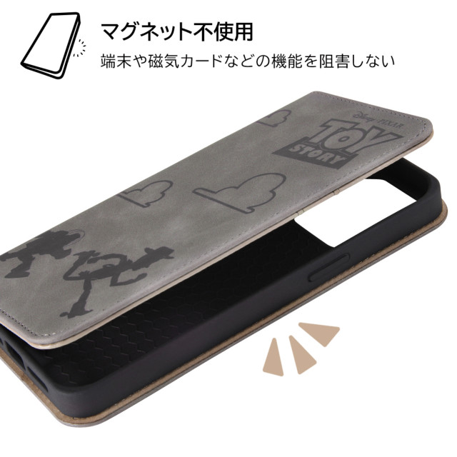 【iPhone14 Pro Max ケース】ディズニーキャラクター/耐衝撃 手帳型レザーケース Raffine (スティッチ_モノトーン)goods_nameサブ画像