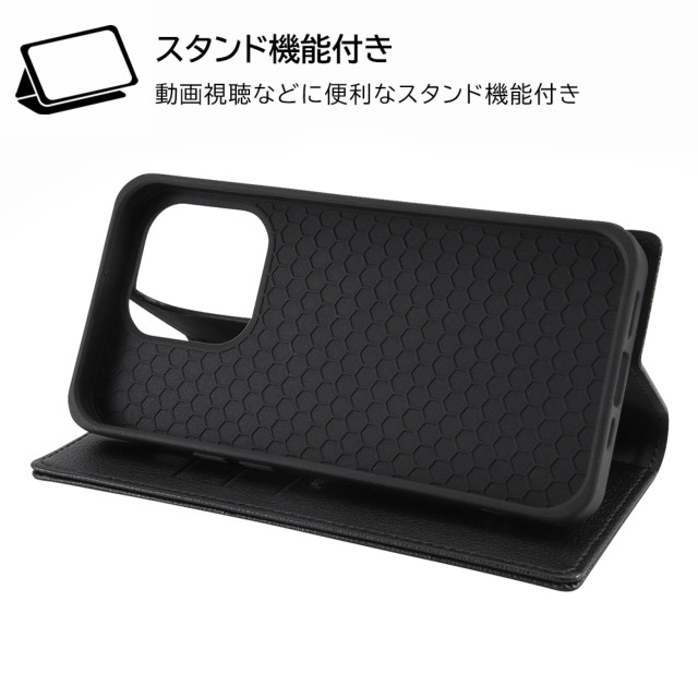 【iPhone14 Pro ケース】ディズニーキャラクター/耐衝撃 手帳型レザーケース シンプル (ミッキーマウス)サブ画像