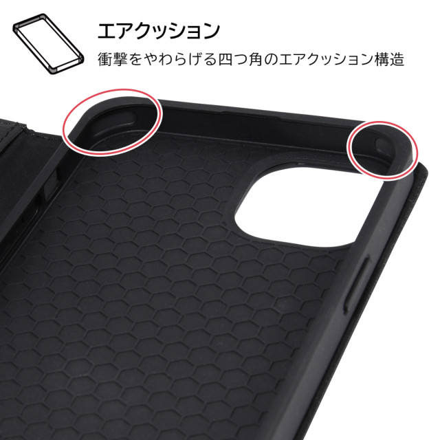 【iPhone14 Plus ケース】ディズニーキャラクター/耐衝撃 手帳型レザーケース シンプル (ミニーマウス)サブ画像