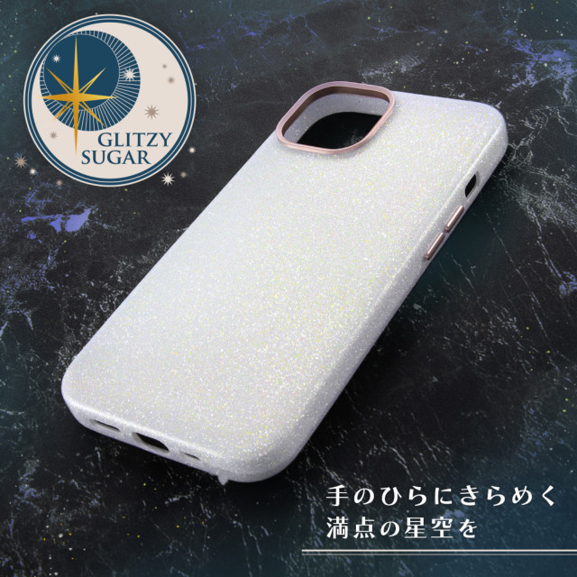 【iPhone14/13 ケース】オープンレザーケース キラキラ GLITZY SUGAR (ブラック)サブ画像