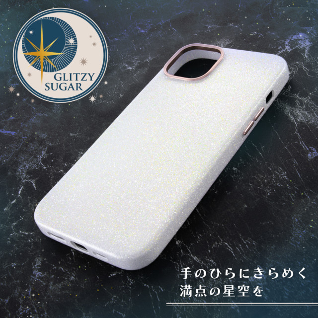 【iPhone14 Plus ケース】オープンレザーケース キラキラ GLITZY SUGAR (ブラック)サブ画像