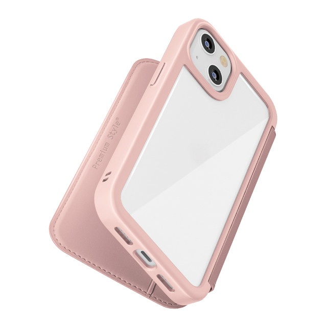 【iPhone14/13 ケース】ガラスフリップケース (ピンク)サブ画像