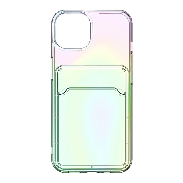 【iPhone14/13 ケース】ポケット付 抗菌ソフトケース (オーロラ)goods_nameサブ画像