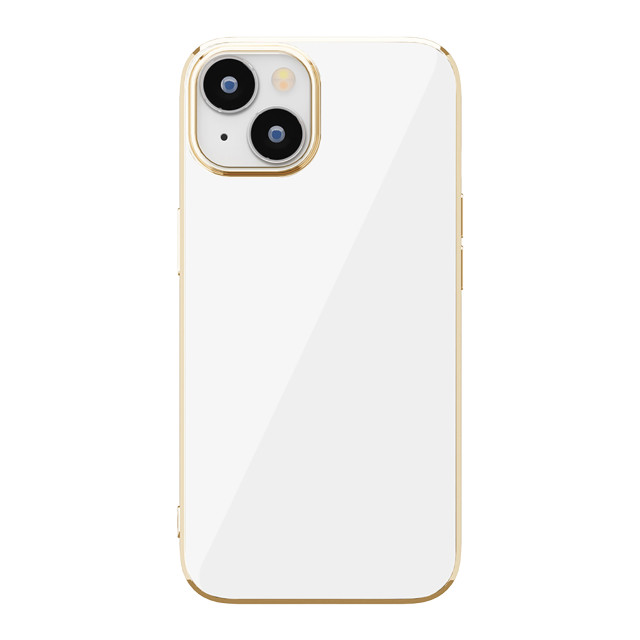 【iPhone14/13 ケース】メタリックフレーム ソフトケース (ホワイト)goods_nameサブ画像