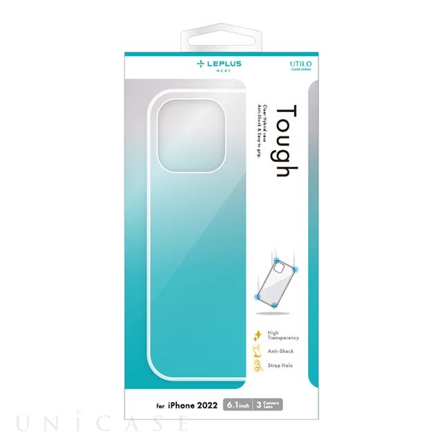 【iPhone14 Pro ケース】耐傷・耐衝撃ハイブリッドケース 「UTILO Tough」 (クリア)