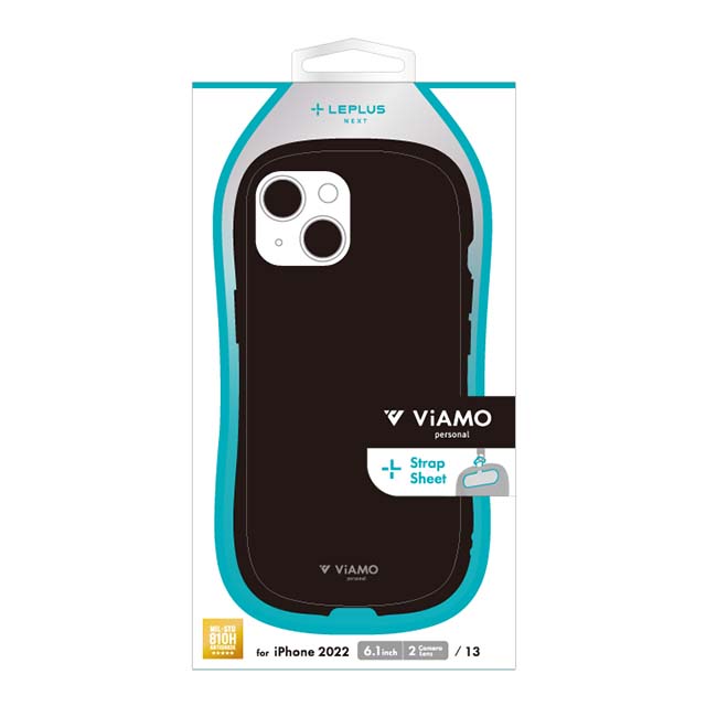 【iPhone14/13 ケース】耐衝撃ハイブリッドケース 「ViAMO personal」 (ソリッドブラック)サブ画像