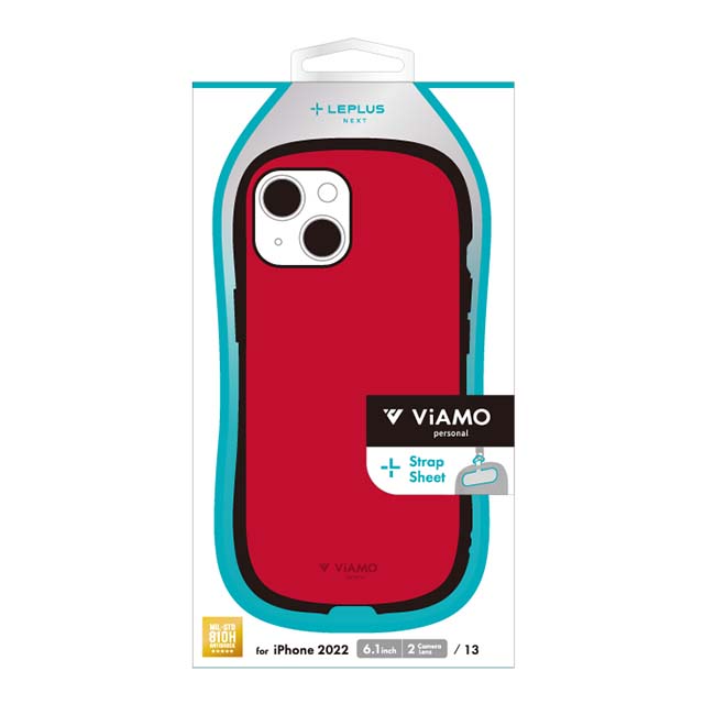 【iPhone14/13 ケース】耐衝撃ハイブリッドケース 「ViAMO personal」 (ソリッドレッド)サブ画像