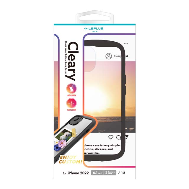 【iPhone14/13 ケース】耐衝撃ハイブリッドケース 「Cleary」 (ダークグレー)goods_nameサブ画像