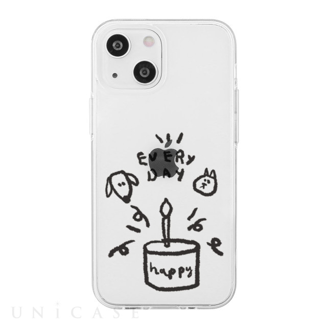 【iPhone14 ケース】ソフトクリアケース (happy)