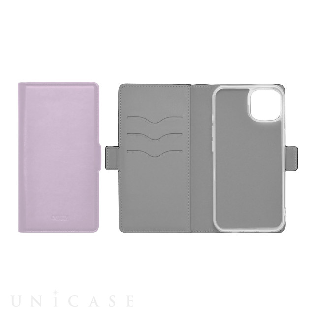 【iPhone14/13 ケース】BICOLOR FLIP CASE (ラベンダー)