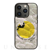 【iPhone14 Pro ケース】天然貝ケース (Sunset Yellow)