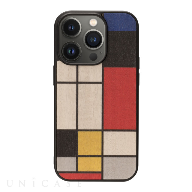 【iPhone14 Pro ケース】天然木ケース (Mondrian Wood)