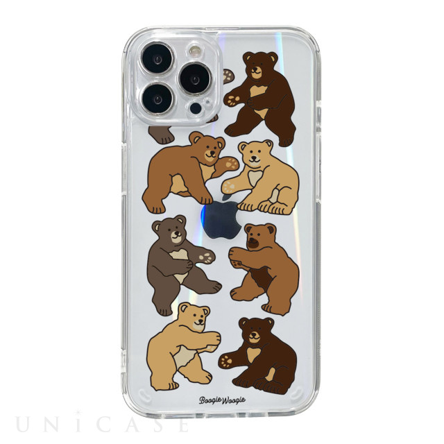 【iPhone14 Pro ケース】オーロラケース (BEAR FAMILY)