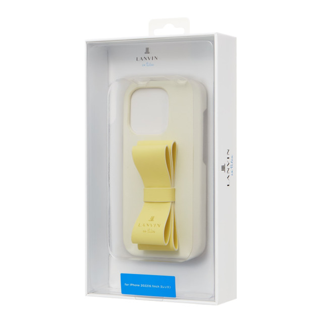 【iPhone14 Pro ケース】Slim Wrap Case Stand ＆ Ring Ribbon (Vintage White/Lemon Yellow)goods_nameサブ画像