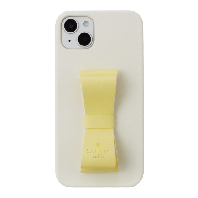 【iPhone14 Plus ケース】Slim Wrap Case Stand ＆ Ring Ribbon (Vintage White/Lemon Yellow)goods_nameサブ画像