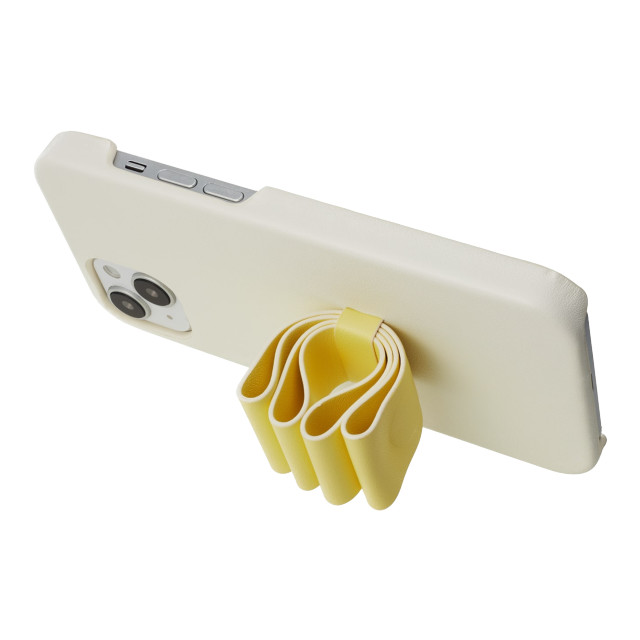 【iPhone14 Plus ケース】Slim Wrap Case Stand ＆ Ring Ribbon (Vintage White/Lemon Yellow)goods_nameサブ画像