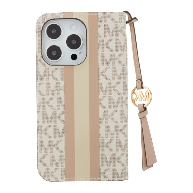 【iPhone14 Pro ケース】Folio Case Stripe with Tassel Charm for MagSafe (Vanilla)サブ画像