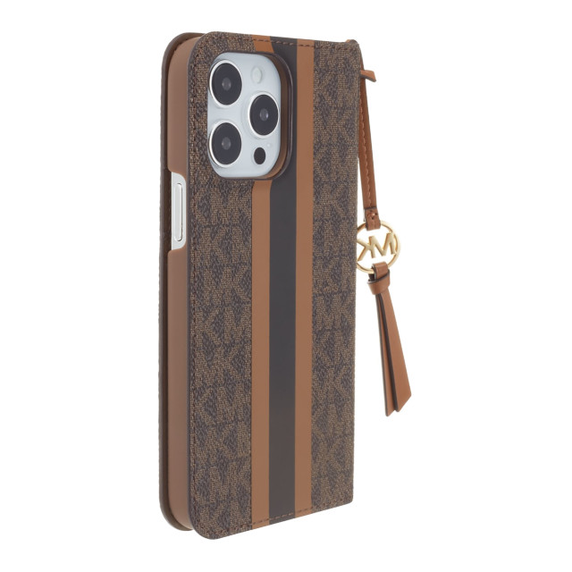 【iPhone14 Pro Max ケース】Folio Case Stripe with Tassel Charm for MagSafe (Brown)goods_nameサブ画像