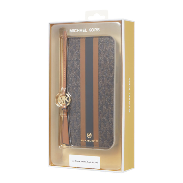 【iPhone14 Pro Max ケース】Folio Case Stripe with Tassel Charm for MagSafe (Brown)goods_nameサブ画像