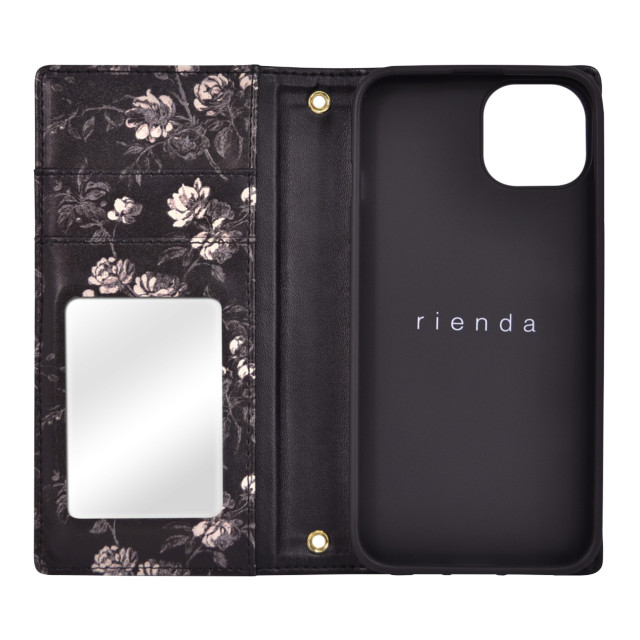 【iPhone14 Plus ケース】rienda スクエア手帳 (ブラック)goods_nameサブ画像