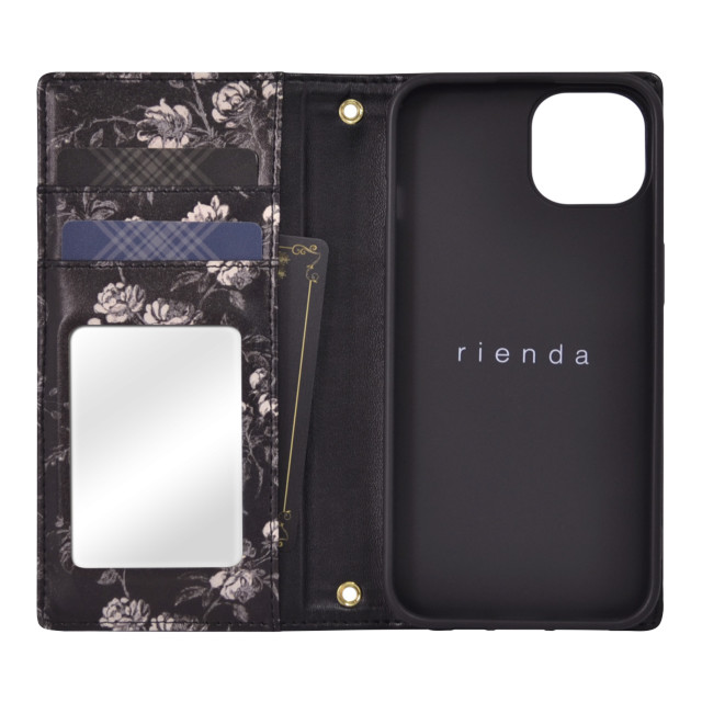 【iPhone14 Pro Max ケース】rienda スクエア手帳 (ブラック)goods_nameサブ画像