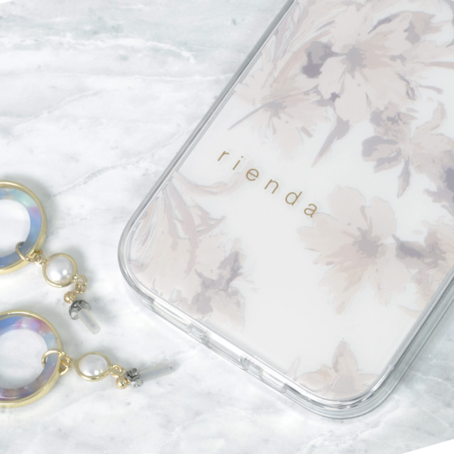 【iPhone14 Pro ケース】rienda TPUクリアケース (Dress Flower/くすみホワイト)goods_nameサブ画像