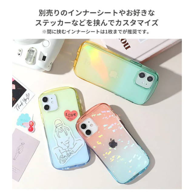 【iPhone14 ケース】iFace Look in Clear Lollyケース (ピーチ/サファイア)サブ画像
