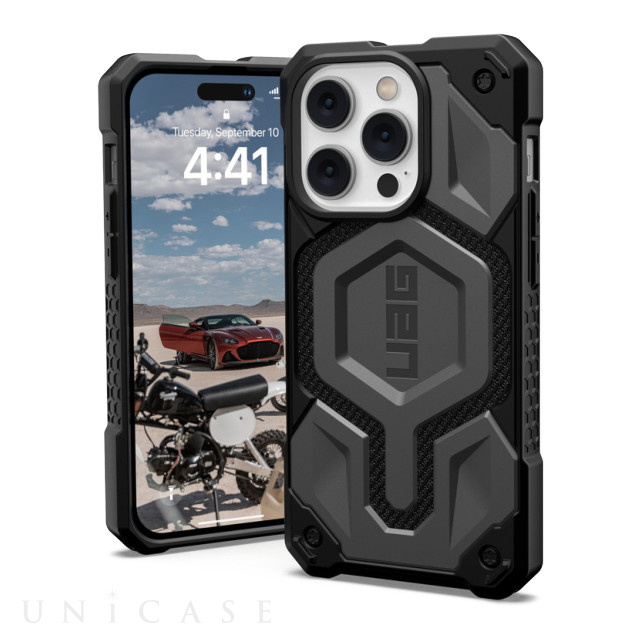 【iPhone14 Pro ケース】UAG MagSafe対応 MONARCH PRO (ケブラーシルバー)