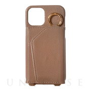 【iPhone14/13 ケース】2way shoulder case (モカブラウン)