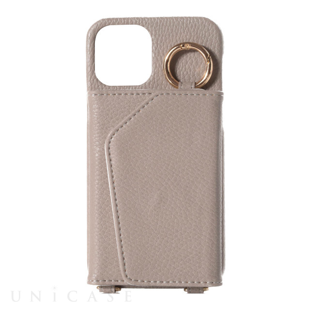 【iPhone14 Plus ケース】2way shoulder case (グレージュ)