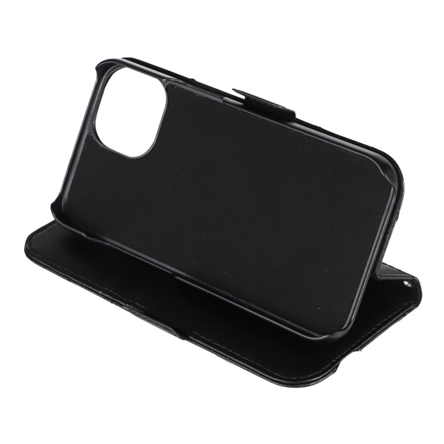 【iPhone14/13 ケース】DAISY PACH PU QUILT Leather Book Type Case (BLACK/WHITE)サブ画像