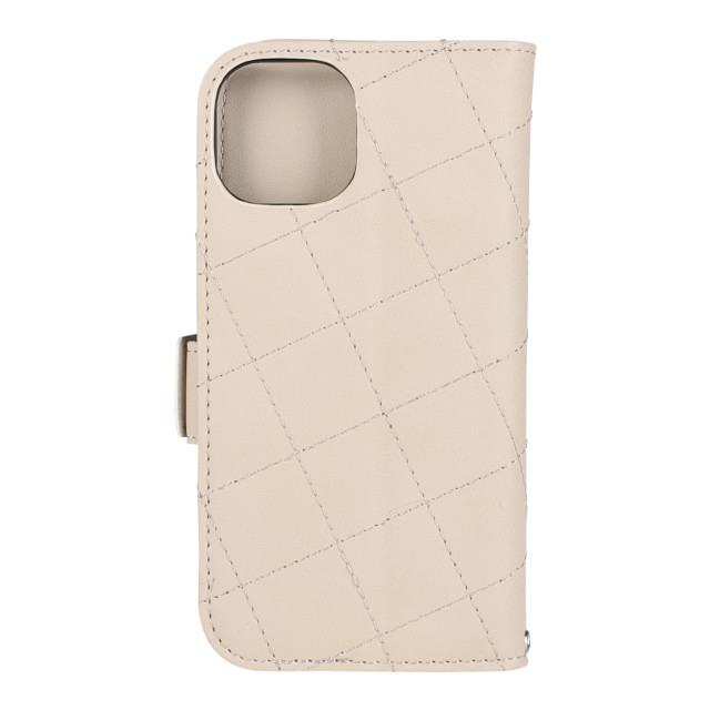 【iPhone14/13 ケース】DAISY PACH PU QUILT Leather Book Type Case (IVORY/BLACK)goods_nameサブ画像