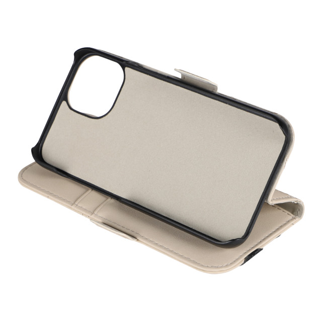 【iPhone14/13 ケース】DAISY PACH PU QUILT Leather Book Type Case (IVORY/BLACK)goods_nameサブ画像